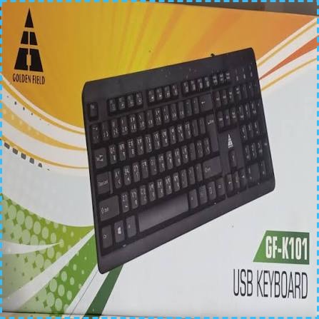 GOLDEN FIELD GF-K101 BLACK COLOR WIRED BANGLA  KEYBOARD